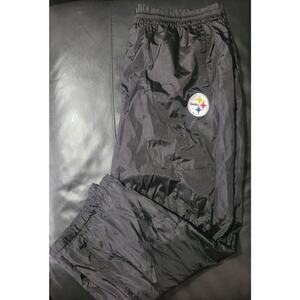 Pittsburgh Steelers Windbreaker Fleece-lined Pants Zip Bottom Athleisure 3X BIG